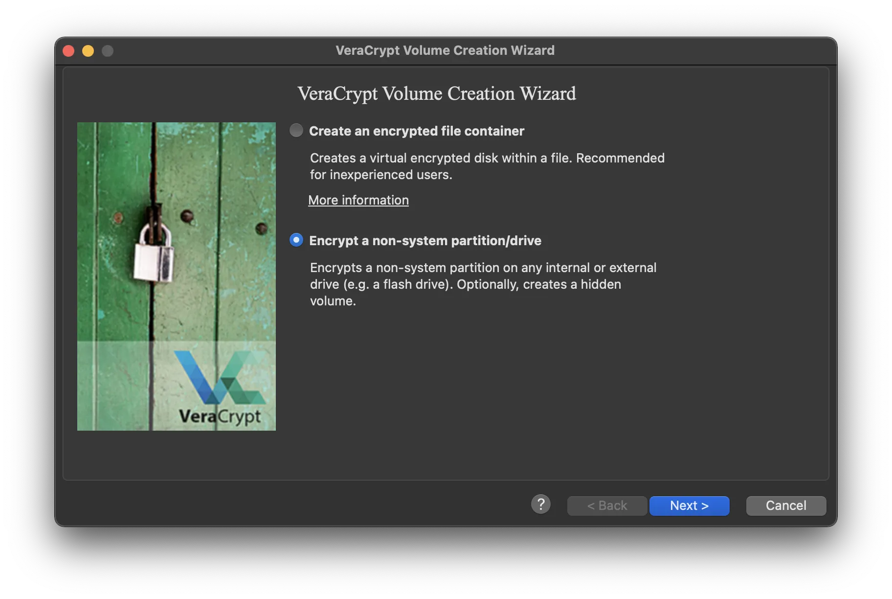 VeraCrypt 在外部驱动器上创建加密隐藏卷