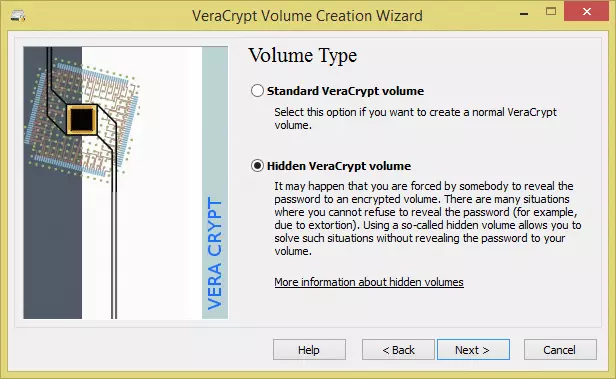 VeraCrypt 在外部驱动器上创建加密隐藏卷